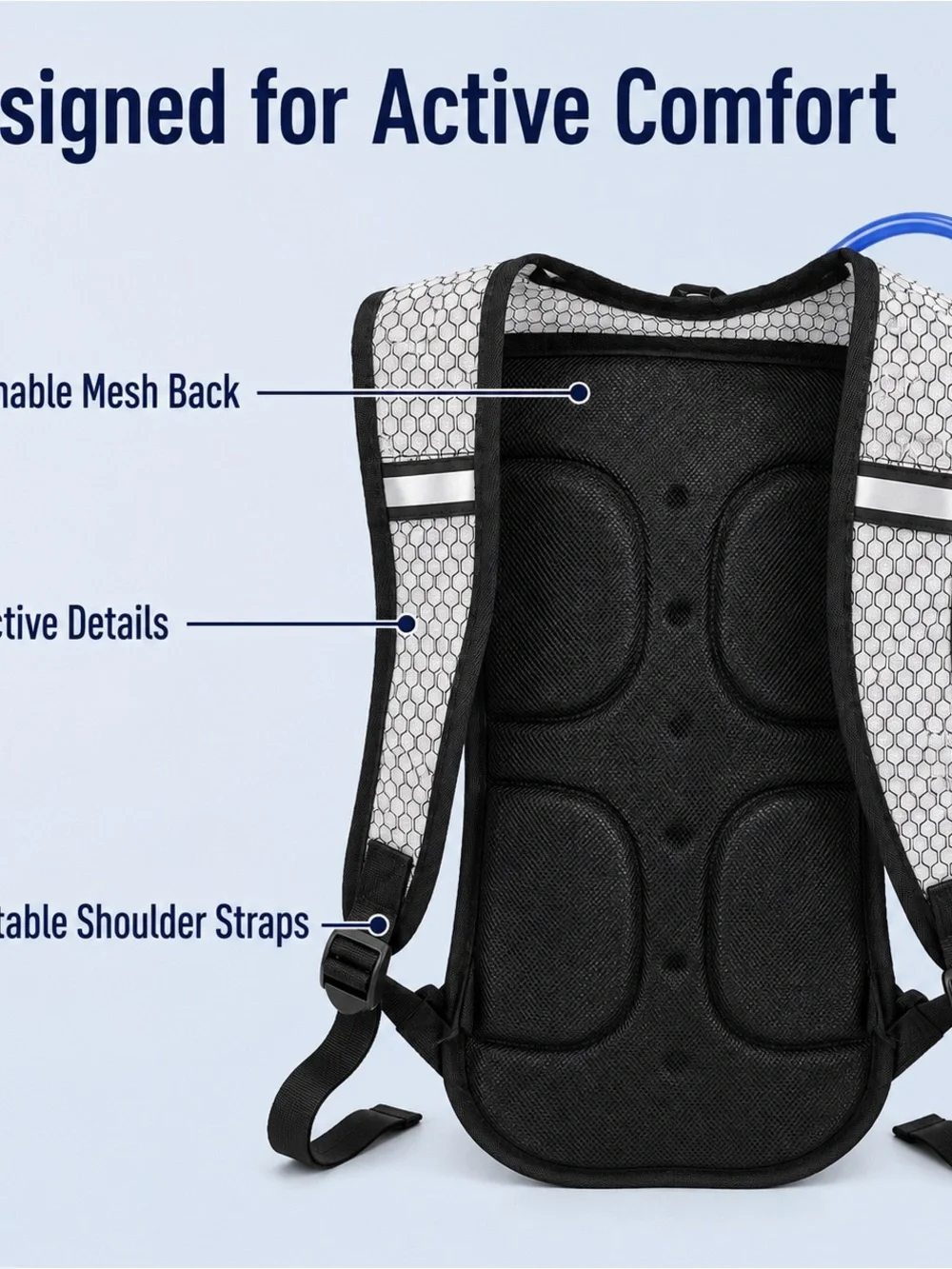 Black & Blue Hydration Backpack